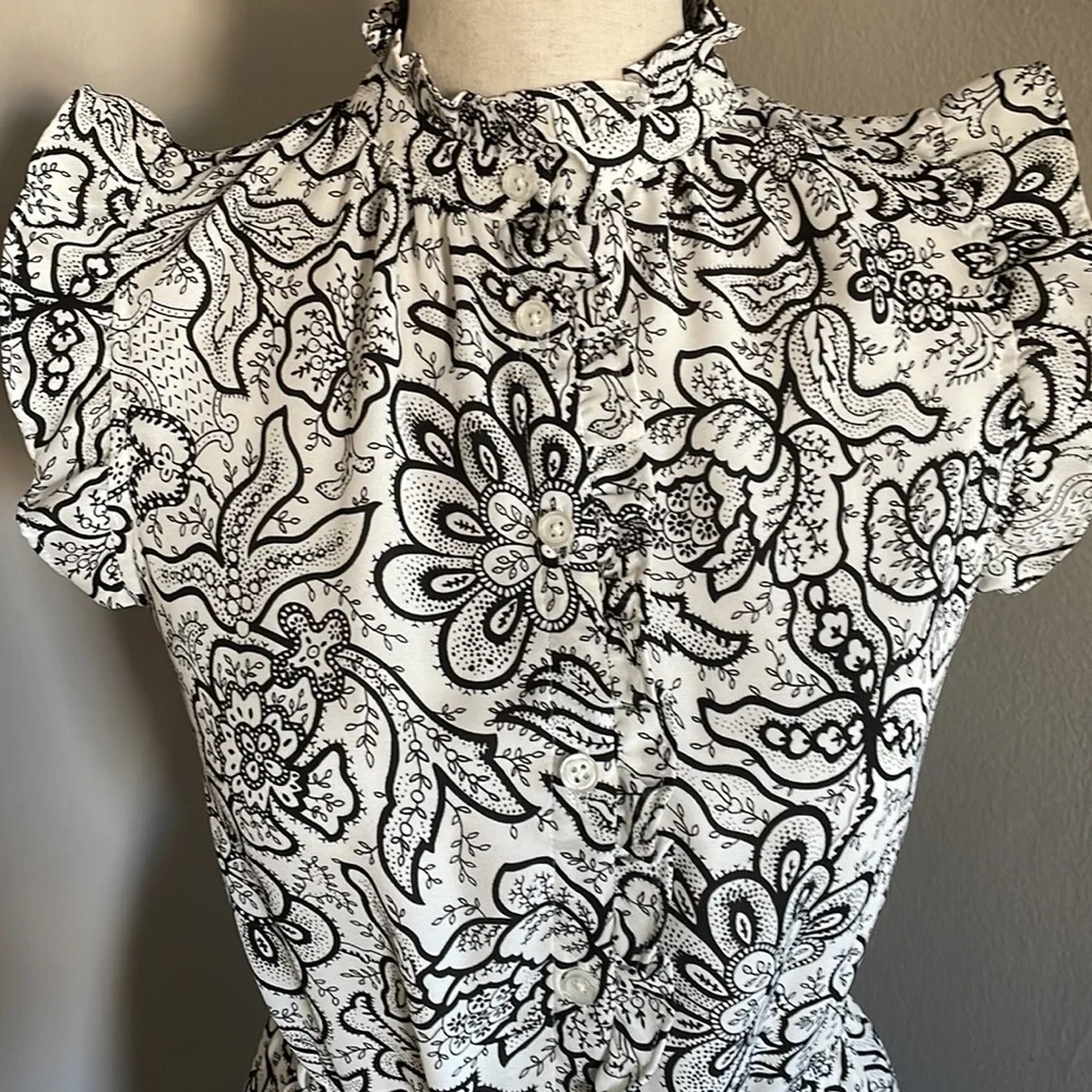 Who What Wear floral black white dress - Picture 1 of 11